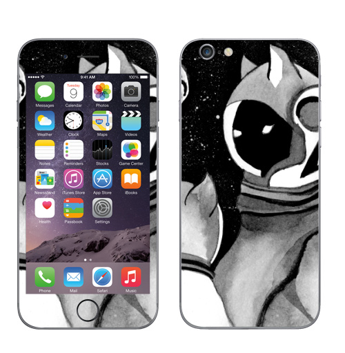 Наклейка на Телефон Apple iPhone 6, 6s Коты в космосе,  купить в Москве – интернет-магазин Allskins, котята, кошка, космос, галактика, звезда
