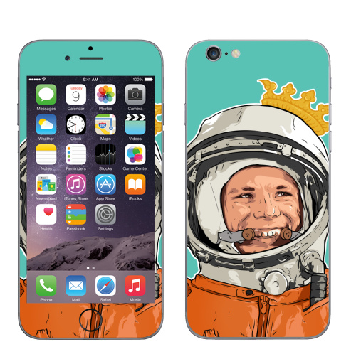 Наклейка на Телефон Apple iPhone 6, 6s Гагарин,  купить в Москве – интернет-магазин Allskins, космос, космонавтика