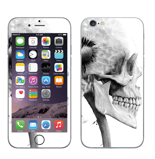 Наклейка на Телефон Apple iPhone 6, 6s ОДУВАНЧ,  купить в Москве – интернет-магазин Allskins, розыгрыш, прикол, череп, скелет, цветы, идея, металл, rock