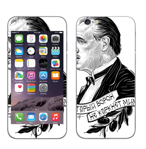 Наклейка на Телефон Apple iPhone 6, 6s Старый ворон не каркнет мимо,  купить в Москве – интернет-магазин Allskins, мотивация, мафия