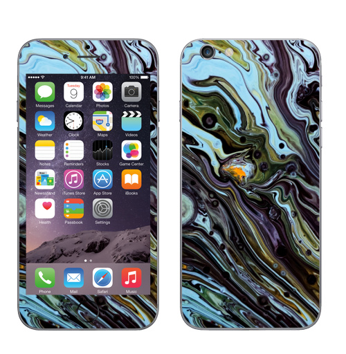 Наклейка на Телефон Apple iPhone 6, 6s Разнообразная краска,  купить в Москве – интернет-магазин Allskins, психоделика, краски, абстракция, сюрреализм, оригинально, подарки, красочный, искусство