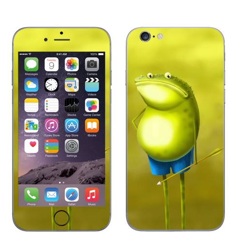 Наклейка на Телефон Apple iPhone 6, 6s Невезение Ивана-Царевича,  купить в Москве – интернет-магазин Allskins, милые животные, детские, стрела, лягушка