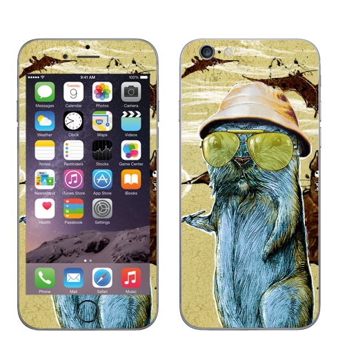 Наклейка на Телефон Apple iPhone 6, 6s Гонзо сурок,  купить в Москве – интернет-магазин Allskins, милые животные, животные, бобер, персонажи, gonzo