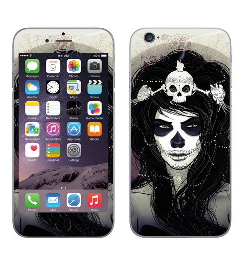 Наклейка на Телефон Apple iPhone 6, 6s Santa Muerte,  купить в Москве – интернет-магазин Allskins, муерте