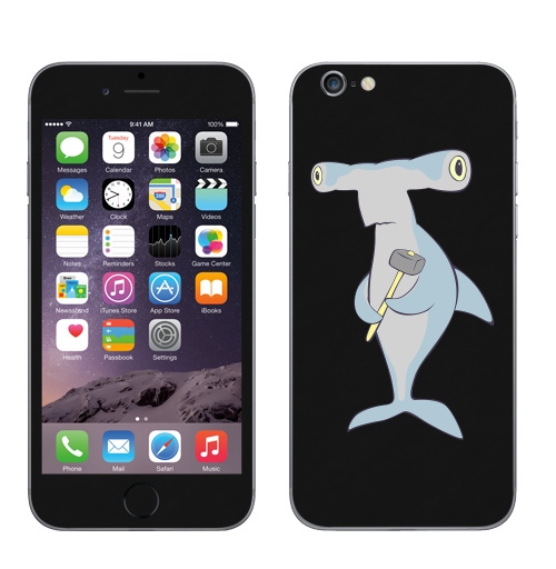 Наклейка на Телефон Apple iPhone 6, 6s Hammerhead,  купить в Москве – интернет-магазин Allskins, монстры, рыба, акула, вода, морская, океаны