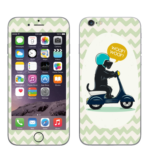 Наклейка на Телефон Apple iPhone 6, 6s Скотч терьер на мопеде,  купить в Москве – интернет-магазин Allskins, милые животные, скотч, терьер, собаки, персонажи, мотоцикл, мопед, мило, животные