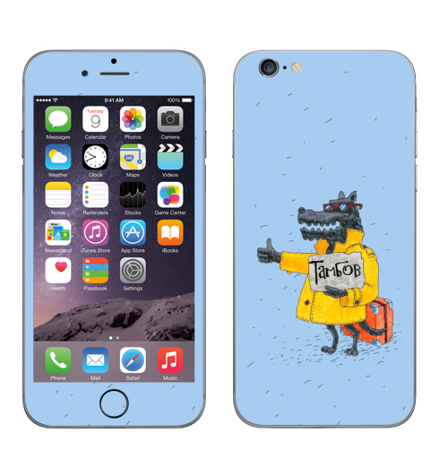 Наклейка на Телефон Apple iPhone 6, 6s Товарищ,  купить в Москве – интернет-магазин Allskins, милые животные, путешествия, прикол, животные, Тамбов, волк