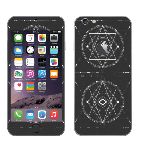 Наклейка на Телефон Apple iPhone 6 с яблоком Третий глаз Будды,  купить в Москве – интернет-магазин Allskins, сакральное, геометрия, космос, геометрический