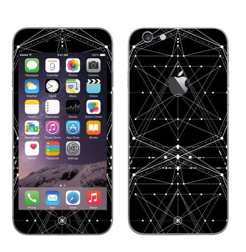 Наклейка на Телефон Apple iPhone 6 с яблоком Священная геометрия форм,  купить в Москве – интернет-магазин Allskins, духовность, секрет, дух, геометрия, сакральное