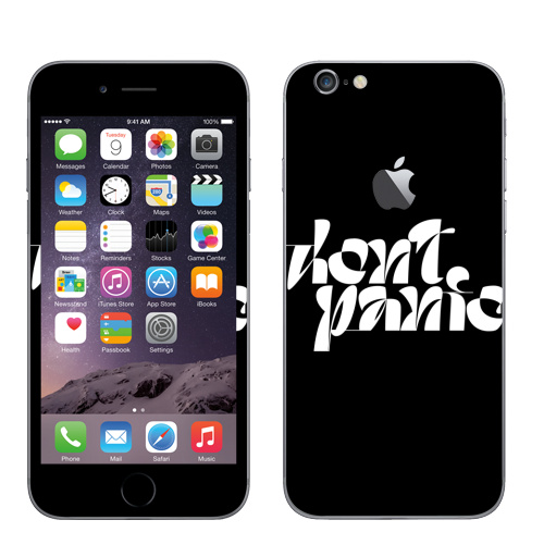 Наклейка на Телефон Apple iPhone 6 с яблоком Все будет хорошо,  купить в Москве – интернет-магазин Allskins, все будет хорошо, без паники, я не боюсь, хэллоуин, маски, коронавирус, любовь, стритарт