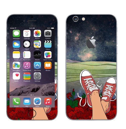 Наклейка на Телефон Apple iPhone 6 с яблоком We need a Doctor,  купить в Москве – интернет-магазин Allskins, доктор, природа, графика, космос, кеды, цветы, 300 Лучших работ