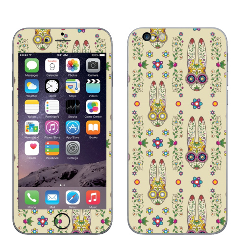 Наклейка на Телефон Apple iPhone 6 plus День, когда вставило.,  купить в Москве – интернет-магазин Allskins, милые животные, кролики, лето, животные, latino, Мексика, лелик, заяц