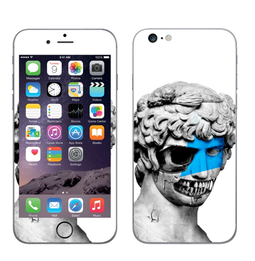 Наклейка на Телефон Apple iPhone 6 plus Старые мертвые боги,  купить в Москве – интернет-магазин Allskins, голова, мужские, статуя, кровь, челюсть, бюст, череп, глазница