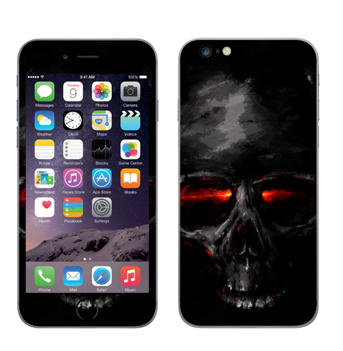 Наклейка на Телефон Apple iPhone 6 plus Тщетность бытия,  купить в Москве – интернет-магазин Allskins, череп, магия, ночь, тьма, готика