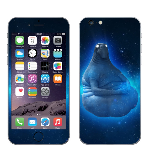 Наклейка на Телефон Apple iPhone 6 plus Космический Ждун,  купить в Москве – интернет-магазин Allskins, Ждун, мем, ожидание, ждать, космос, вселенная, галактика, звезда, туманность