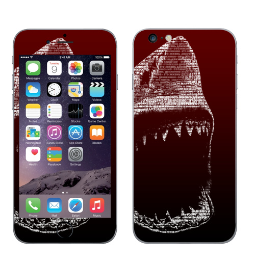 Наклейка на Телефон Apple iPhone 6 plus Движение — это жизнь,  купить в Москве – интернет-магазин Allskins, смерть, жизнь, движение, типографика, акула