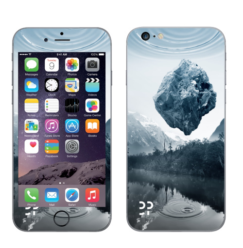 Наклейка на Телефон Apple iPhone 6 plus Будущее,  купить в Москве – интернет-магазин Allskins, лес, земля, река, будущее, футуризм, эвентумпремо, камни, горы