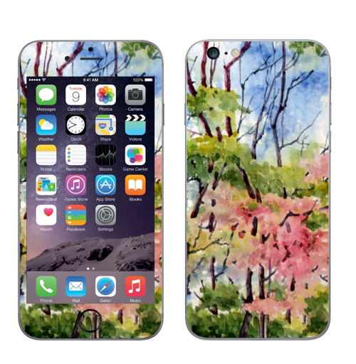 Наклейка на Телефон Apple iPhone 6 plus Аромат весны,  купить в Москве – интернет-магазин Allskins, весна, любовь, нежно, радость, воздушныйзмей, цветы