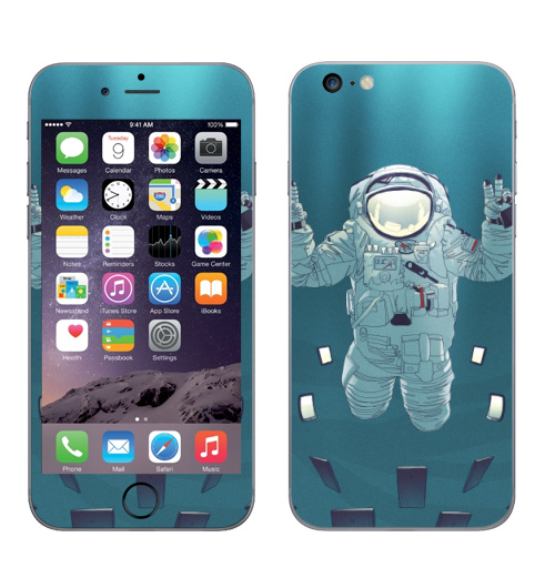 Наклейка на Телефон Apple iPhone 6 plus Селфи из космоса,  купить в Москве – интернет-магазин Allskins, селфи, космос
