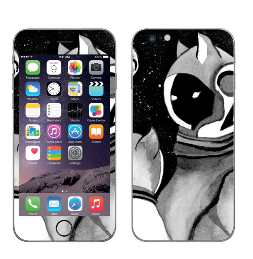 Наклейка на Телефон Apple iPhone 6 plus Коты в космосе,  купить в Москве – интернет-магазин Allskins, котята, кошка, космос, галактика, звезда