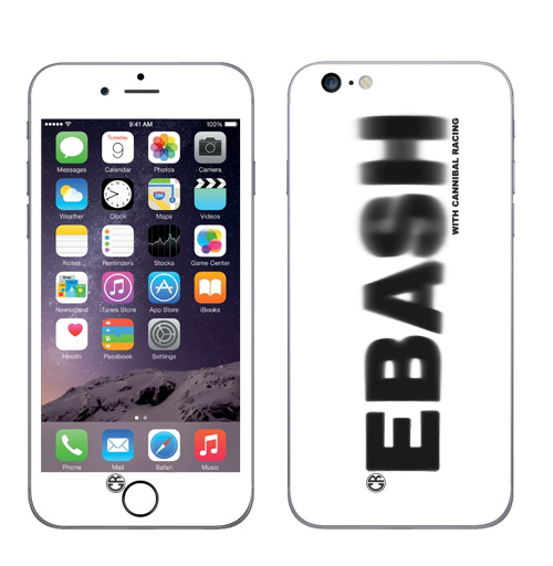 Наклейка на Телефон Apple iPhone 6 plus Ебаш,  купить в Москве – интернет-магазин Allskins, мат, надписи, ебаш, черно-белое, крутые надписи на английском