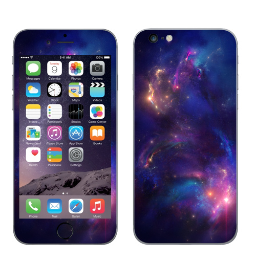 Наклейка на Телефон Apple iPhone 6 plus Звездная туманность,  купить в Москве – интернет-магазин Allskins, звезда, космос, небо, фагтастика, графика, туманность, светлый, яркий, красочно, огни, путешествия, ночь, стильно, Даль