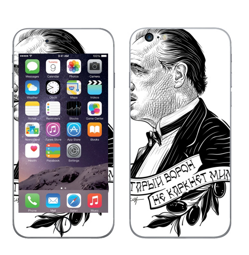 Наклейка на Телефон Apple iPhone 6 plus Старый ворон не каркнет мимо,  купить в Москве – интернет-магазин Allskins, мотивация, мафия