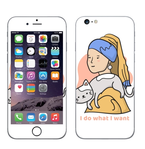 Наклейка на Телефон Apple iPhone 6 plus Я делаю что хочу,  купить в Москве – интернет-магазин Allskins, мотивация, девушка, котята, портреты, красота, любовь