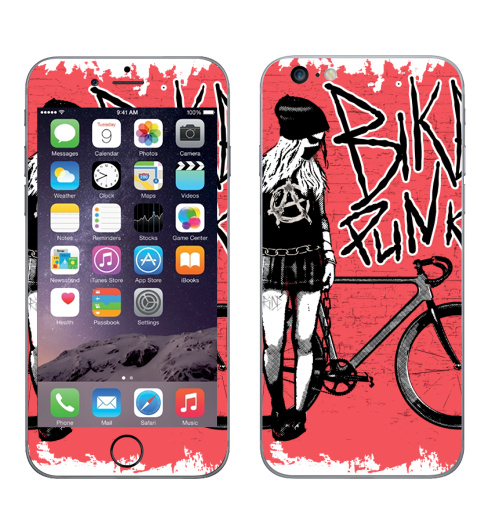 Наклейка на Телефон Apple iPhone 6 plus Панк Райдер,  купить в Москве – интернет-магазин Allskins, байк, панк, велосипед, спорт, рок, мотоцикл, мтб, ride, музыка