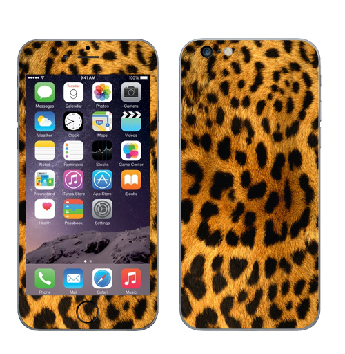Наклейка на Телефон Apple iPhone 6 plus Леопардовое манто,  купить в Москве – интернет-магазин Allskins, леопард, текстура, паттерн, 300 Лучших работ