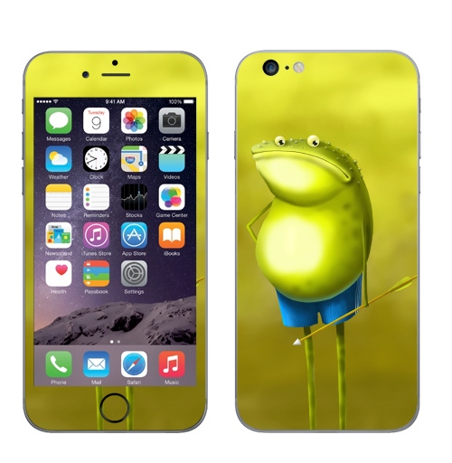 Наклейка на Телефон Apple iPhone 6 plus Невезение Ивана-Царевича,  купить в Москве – интернет-магазин Allskins, милые животные, детские, стрела, лягушка