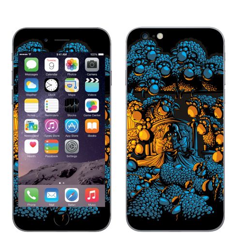 Наклейка на Телефон Apple iPhone 6 plus «Бессонница»,  купить в Москве – интернет-магазин Allskins, военные, звёзды и войны, темный, синий, бессонница, овцы, дартаньян, оранжевый, желтый, голубой, 300 Лучших работ