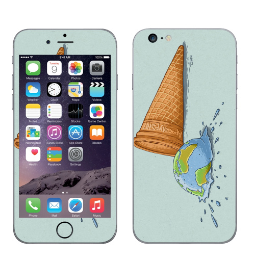 Наклейка на Телефон Apple iPhone 6 plus Вот, блин!,  купить в Москве – интернет-магазин Allskins, апокалипсис, мороженое, земля, взрыв, космос, 300 Лучших работ