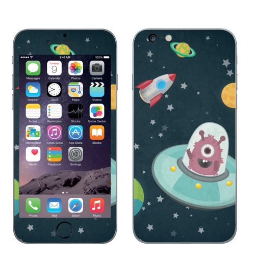 Наклейка на Телефон Apple iPhone 6 plus Открытый космос,  купить в Москве – интернет-магазин Allskins, монстры, космос, звезда, детские