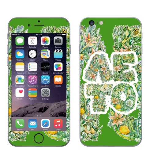 Наклейка на Телефон Apple iPhone 6 plus ЛЕТО,  купить в Москве – интернет-магазин Allskins, летнее, каникулы, радость, лето, лес, настроение, цветы, надписи