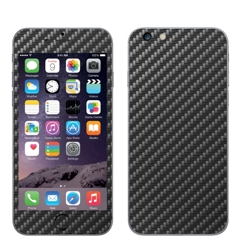 Наклейка на Телефон Apple iPhone 6 plus Carbon Fiber Texture,  купить в Москве – интернет-магазин Allskins, крабон, текстура, 300 Лучших работ