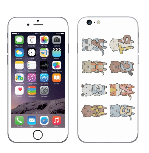 Наклейка на Телефон Apple iPhone 6 plus Н Е Н А В И С Т Ь,  купить в Москве – интернет-магазин Allskins, животные, любовь, лиса, енот, кошка, медведь, собаки, зверушки, ненависть