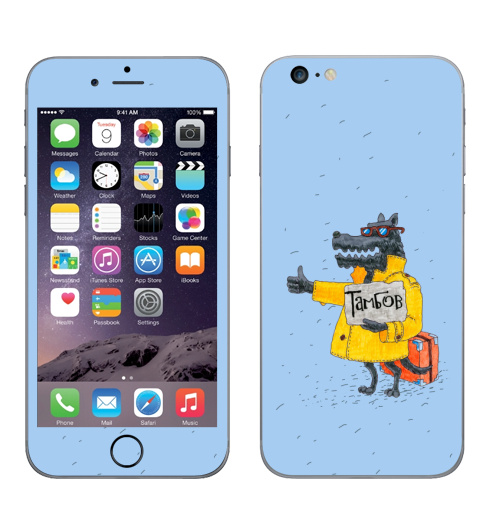 Наклейка на Телефон Apple iPhone 6 plus Товарищ,  купить в Москве – интернет-магазин Allskins, милые животные, путешествия, прикол, животные, Тамбов, волк