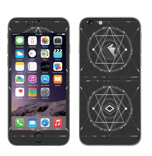 Наклейка на Телефон Apple iPhone 6 plus с яблоком Третий глаз Будды,  купить в Москве – интернет-магазин Allskins, сакральное, геометрия, космос, геометрический
