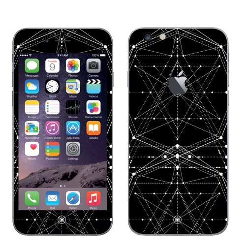Наклейка на Телефон Apple iPhone 6 plus с яблоком Священная геометрия форм,  купить в Москве – интернет-магазин Allskins, духовность, секрет, дух, геометрия, сакральное