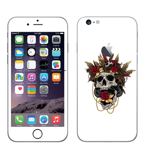 Наклейка на Телефон Apple iPhone 6 plus с яблоком Гнездо кукушки,  купить в Москве – интернет-магазин Allskins, череп
