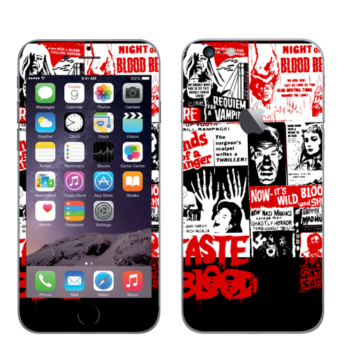 Наклейка на Телефон Apple iPhone 6 plus с яблоком Монстры–извращенцы атакуют,  купить в Москве – интернет-магазин Allskins, хэллоуин, кино, монстры, афиша, 300 Лучших работ