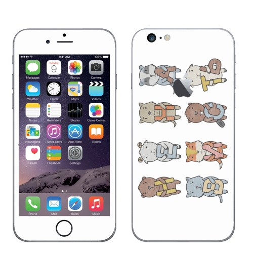 Наклейка на Телефон Apple iPhone 6 plus с яблоком Н Е Н А В И С Т Ь,  купить в Москве – интернет-магазин Allskins, животные, любовь, лиса, енот, кошка, медведь, собаки, зверушки, ненависть