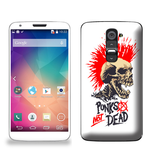 Наклейка на Телефон LG LG G2 Punk not dead,  купить в Москве – интернет-магазин Allskins, панк, punknotdead, rock, череп