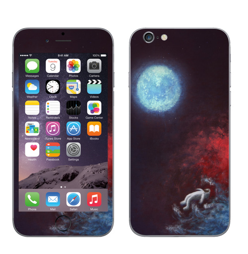 Наклейка на Телефон Apple iPhone 7 Космос,  купить в Москве – интернет-магазин Allskins, космос, луна, вселенная, звезда