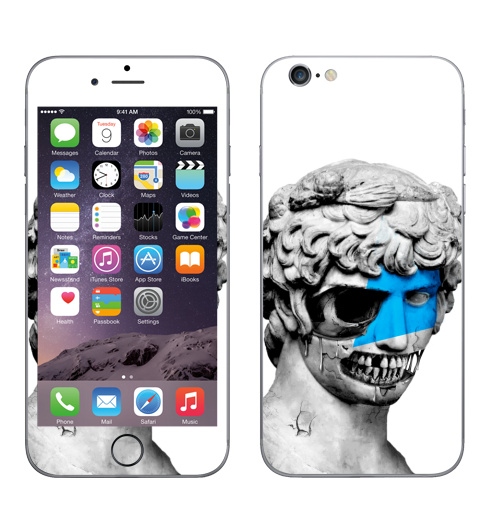 Наклейка на Телефон Apple iPhone 7 Старые мертвые боги,  купить в Москве – интернет-магазин Allskins, голова, мужские, статуя, кровь, челюсть, бюст, череп, глазница