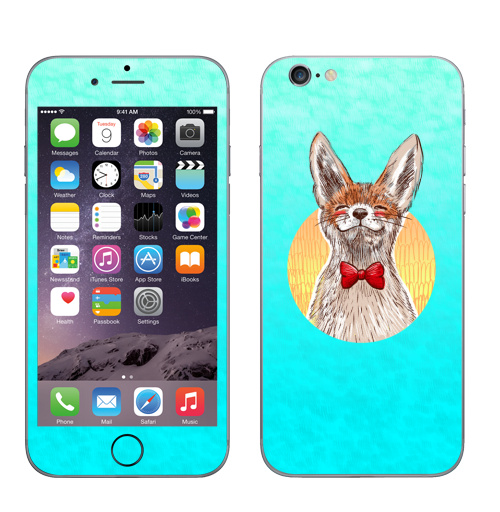 Наклейка на Телефон Apple iPhone 7 Хитрый и довольный,  купить в Москве – интернет-магазин Allskins, крутые животные, лиса, лето, животные, мило, улыбка, милые животные