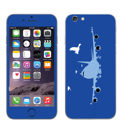 Наклейка на Телефон Apple iPhone 7 Only birds can fly the 1st class,  купить в Москве – интернет-магазин Allskins, класс, полёт, птицы, самолет, боинг, первый