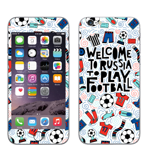 Наклейка на Телефон Apple iPhone 7 Добро пожаловать в Россию. Футбол,  купить в Москве – интернет-магазин Allskins, футбол, шорты, Чемпионат