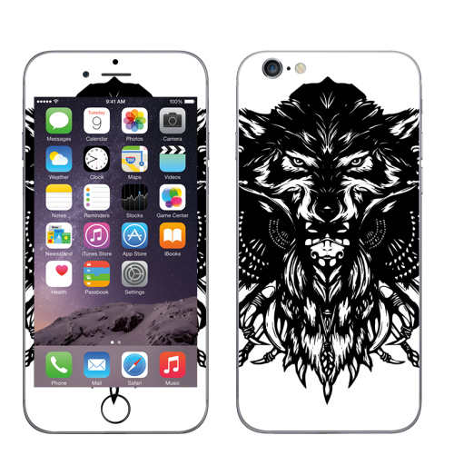 Наклейка на Телефон Apple iPhone 7 Девушка волк,  купить в Москве – интернет-магазин Allskins, сюрреализм, этно